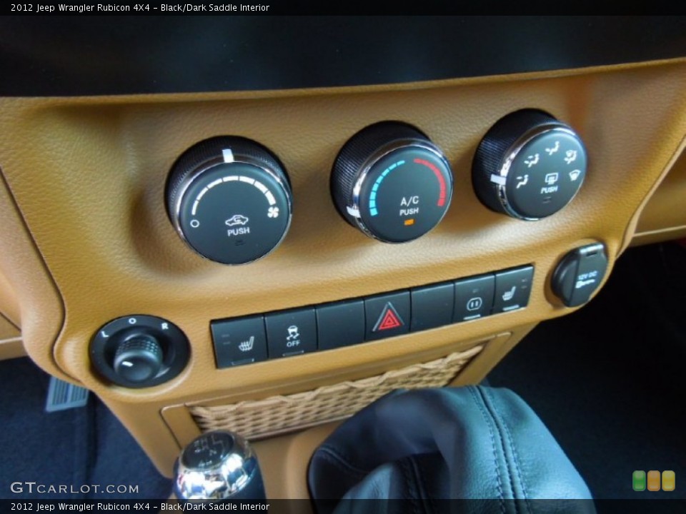 Black/Dark Saddle Interior Controls for the 2012 Jeep Wrangler Rubicon 4X4 #77600283