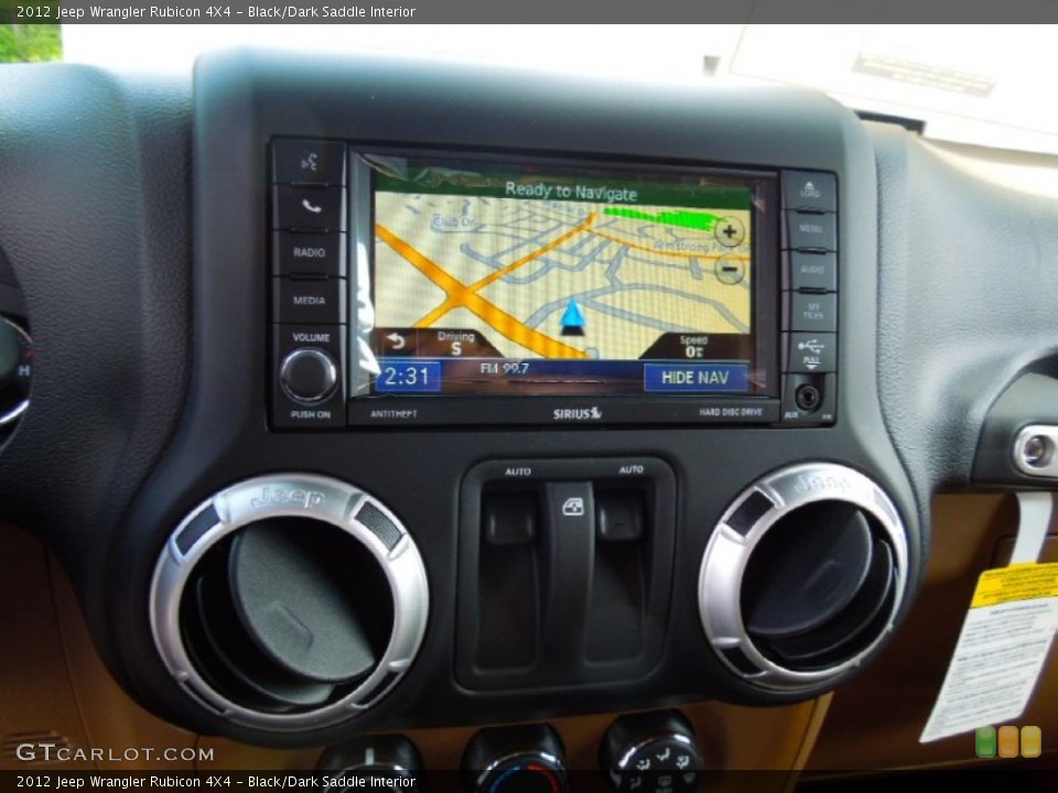 Black/Dark Saddle Interior Navigation for the 2012 Jeep Wrangler Rubicon 4X4 #77600310