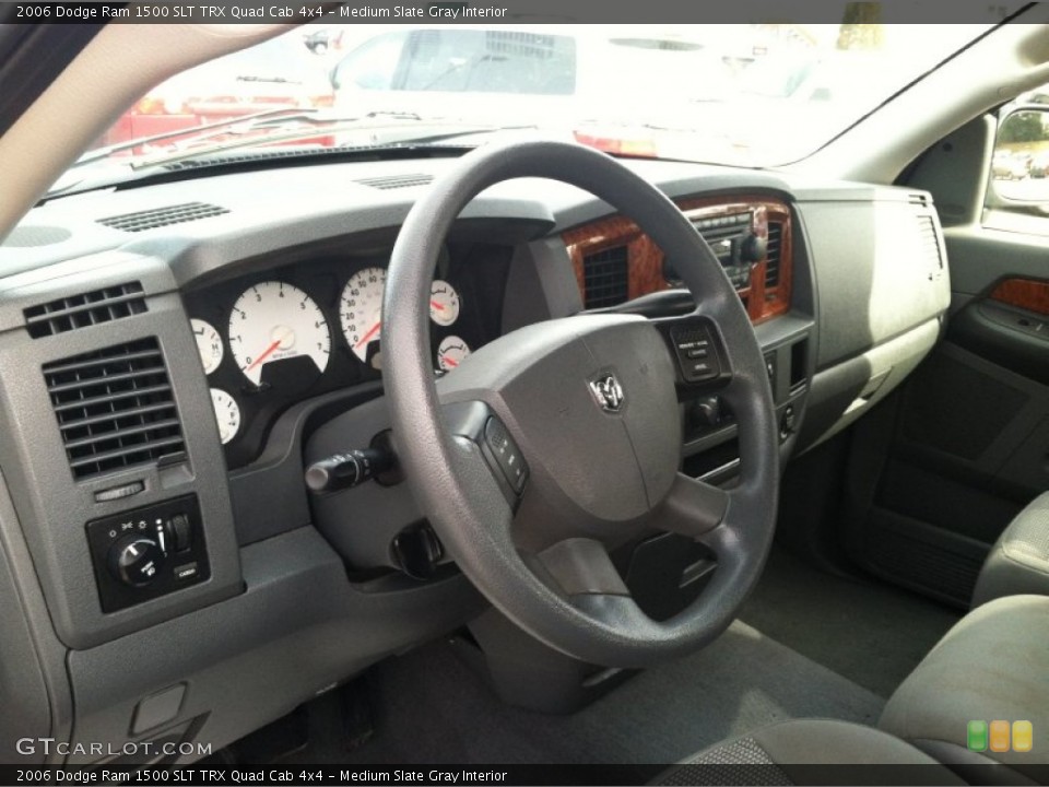 Medium Slate Gray Interior Steering Wheel for the 2006 Dodge Ram 1500 SLT TRX Quad Cab 4x4 #77602278