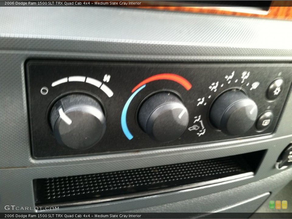 Medium Slate Gray Interior Controls for the 2006 Dodge Ram 1500 SLT TRX Quad Cab 4x4 #77602413