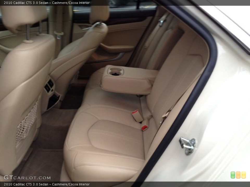 Cashmere/Cocoa Interior Rear Seat for the 2010 Cadillac CTS 3.0 Sedan #77602992