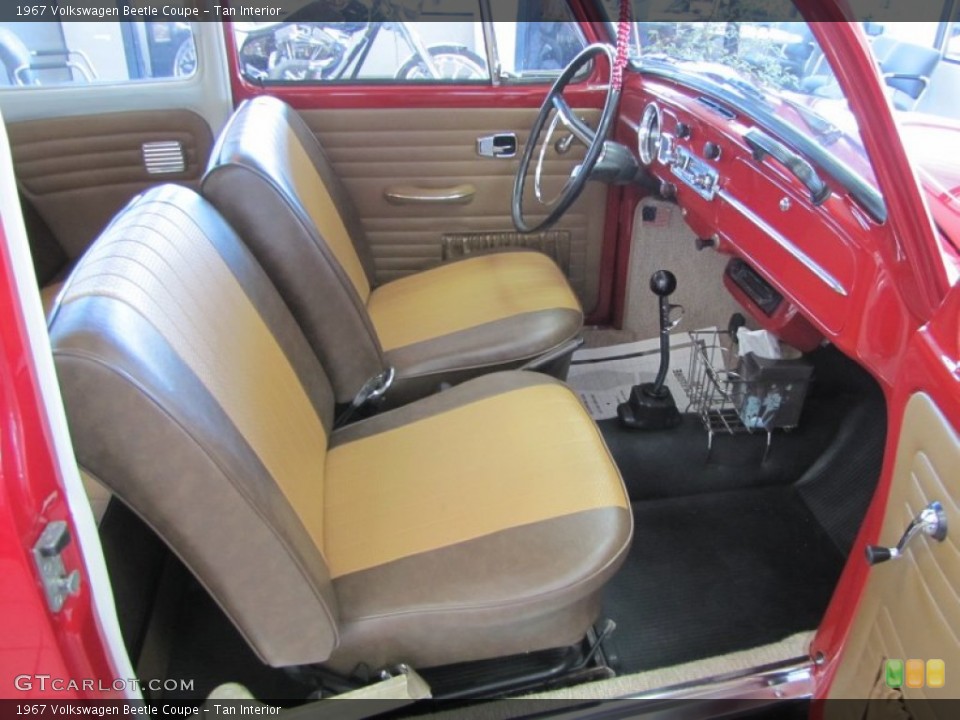 Tan Interior Front Seat for the 1967 Volkswagen Beetle Coupe #77604300