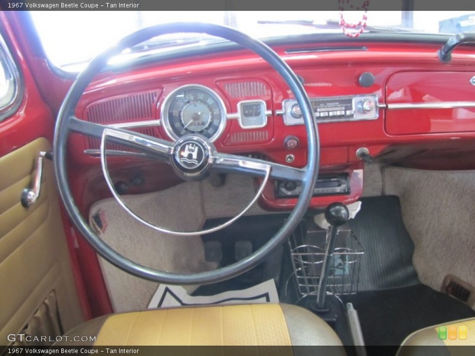 Tan Interior Dashboard For The 1967 Volkswagen Beetle Coupe
