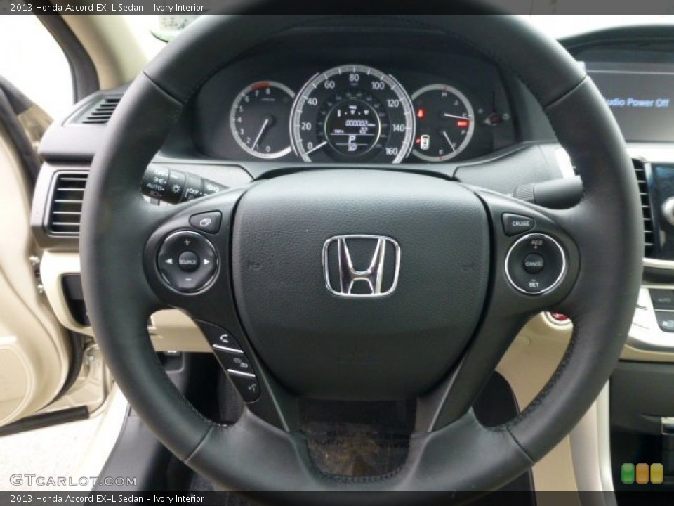 Ivory Interior Steering Wheel for the 2013 Honda Accord EX-L Sedan #77607045