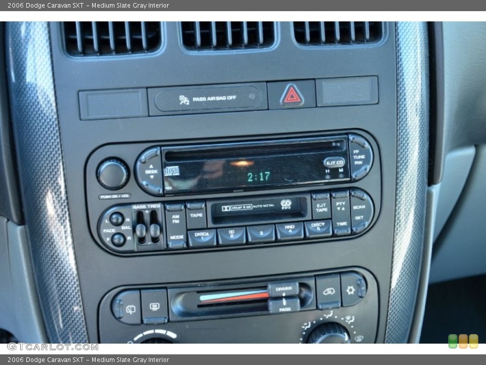 Medium Slate Gray Interior Controls for the 2006 Dodge Caravan SXT #77607870