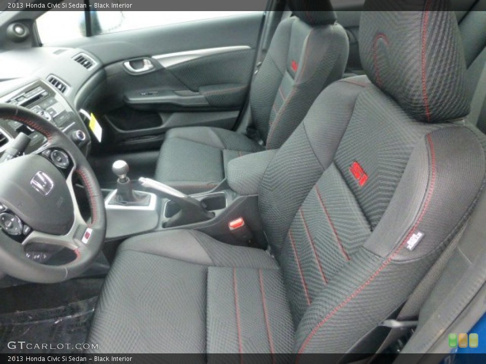 Black Interior Front Seat for the 2013 Honda Civic Si Sedan #77608047