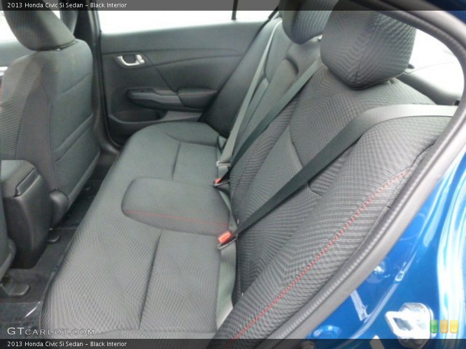 Black Interior Rear Seat for the 2013 Honda Civic Si Sedan #77608059