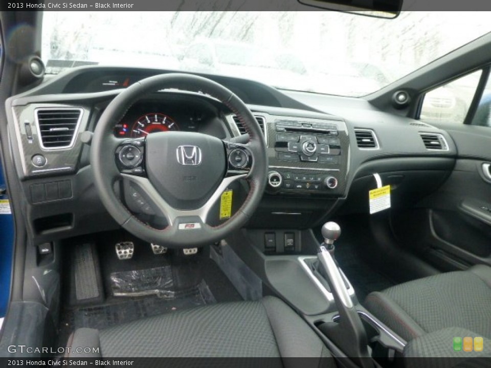 Black Interior Prime Interior for the 2013 Honda Civic Si Sedan #77608068