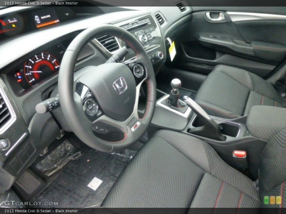 Black Interior Prime Interior for the 2013 Honda Civic Si Sedan #77608101