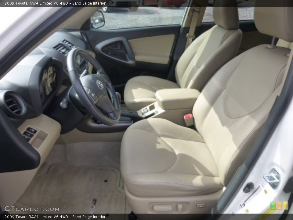 Sand Beige Interior Front Seat for the 2009 Toyota RAV4 Limited V6 4WD #77608860
