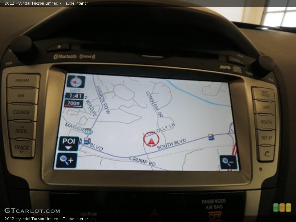 Taupe Interior Navigation for the 2012 Hyundai Tucson Limited #77609419