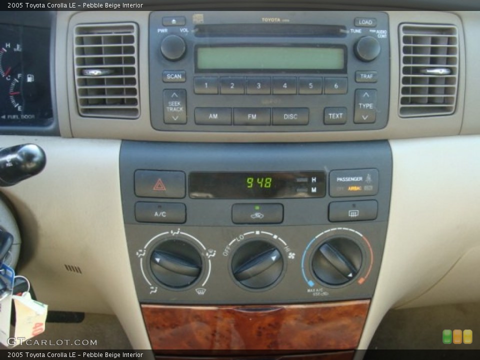 Pebble Beige Interior Controls for the 2005 Toyota Corolla LE #77609466