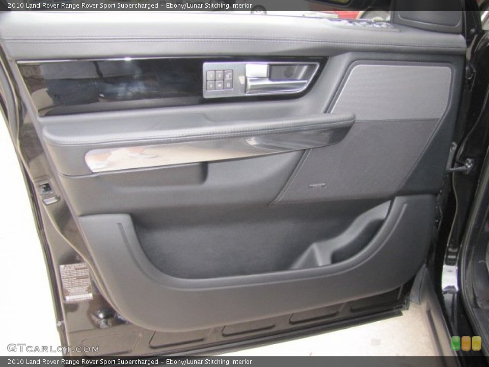 Ebony/Lunar Stitching Interior Door Panel for the 2010 Land Rover Range Rover Sport Supercharged #77609532