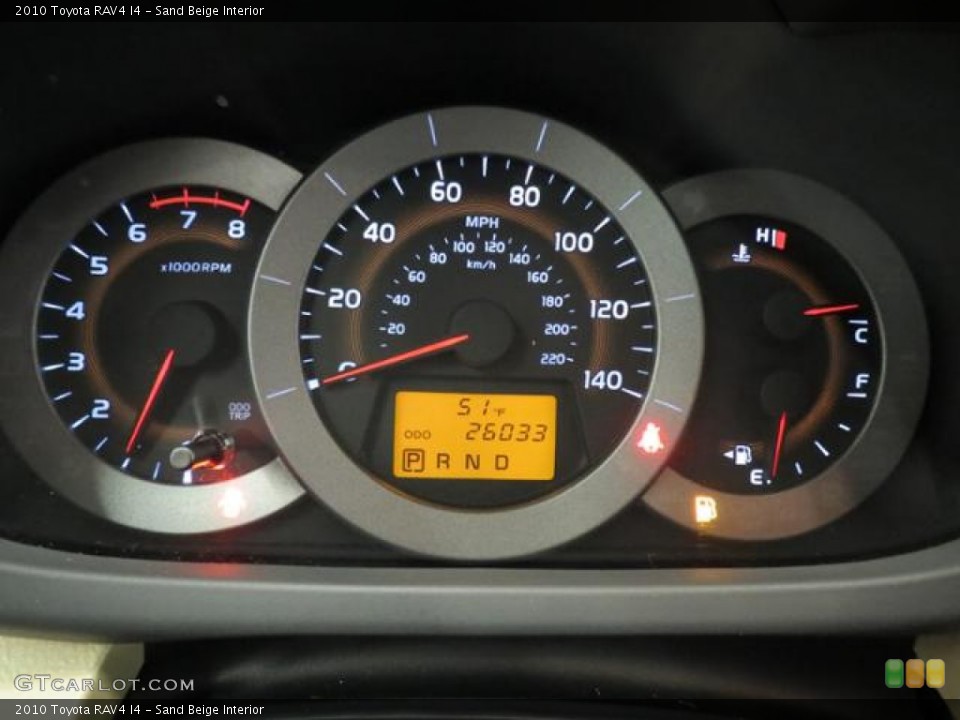 Sand Beige Interior Gauges for the 2010 Toyota RAV4 I4 #77610636