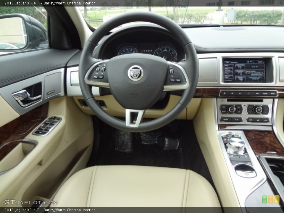 Barley/Warm Charcoal Interior Steering Wheel for the 2013 Jaguar XF I4 T #77610747