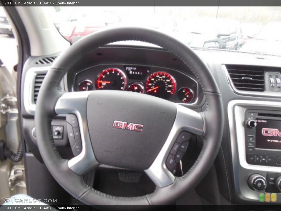 Ebony Interior Steering Wheel for the 2013 GMC Acadia SLE AWD #77611802