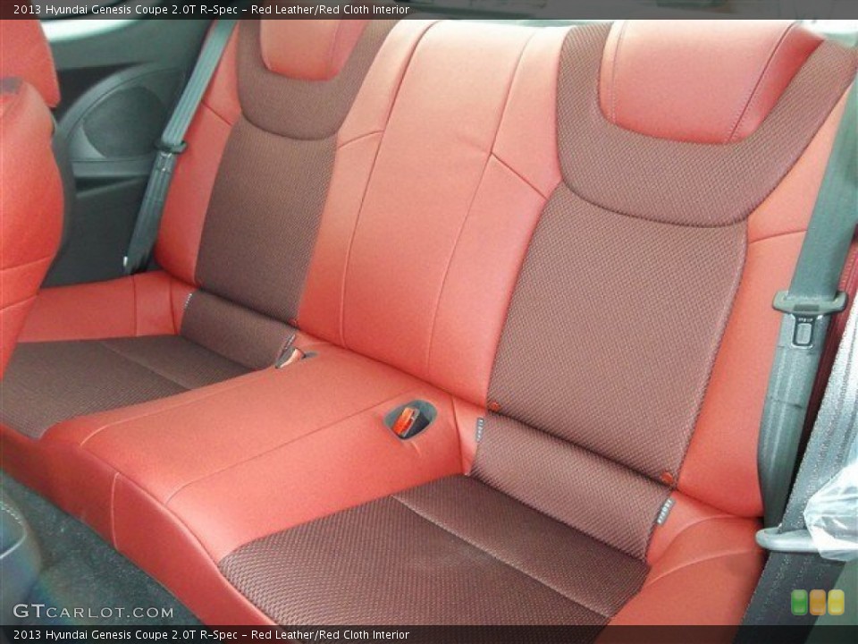 Red Leather/Red Cloth Interior Rear Seat for the 2013 Hyundai Genesis Coupe 2.0T R-Spec #77612125