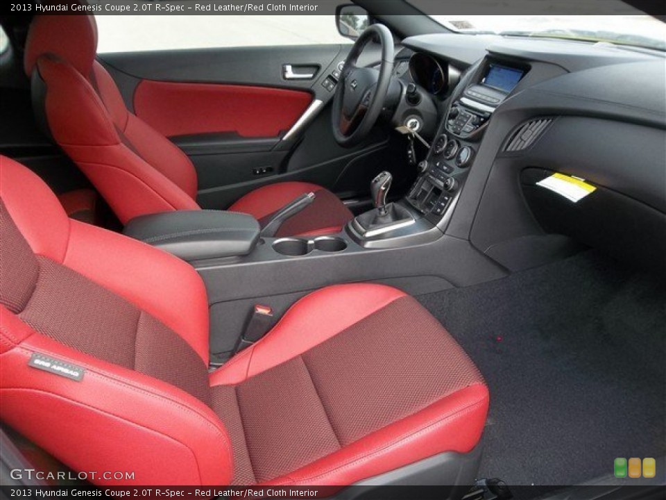 Red Leather/Red Cloth Interior Front Seat for the 2013 Hyundai Genesis Coupe 2.0T R-Spec #77612171