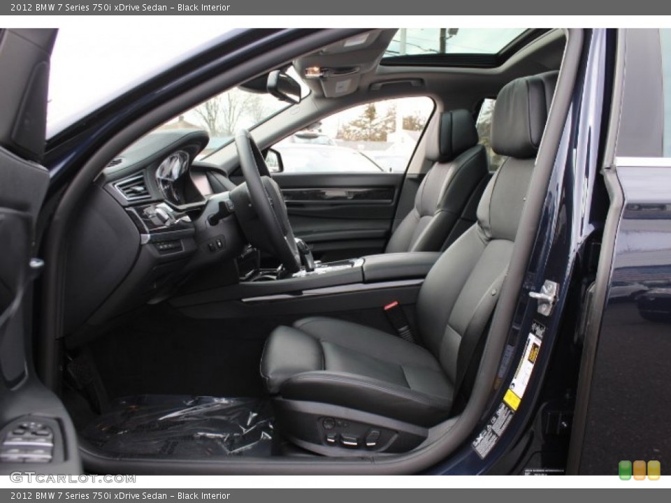 Black Interior Front Seat for the 2012 BMW 7 Series 750i xDrive Sedan #77613235