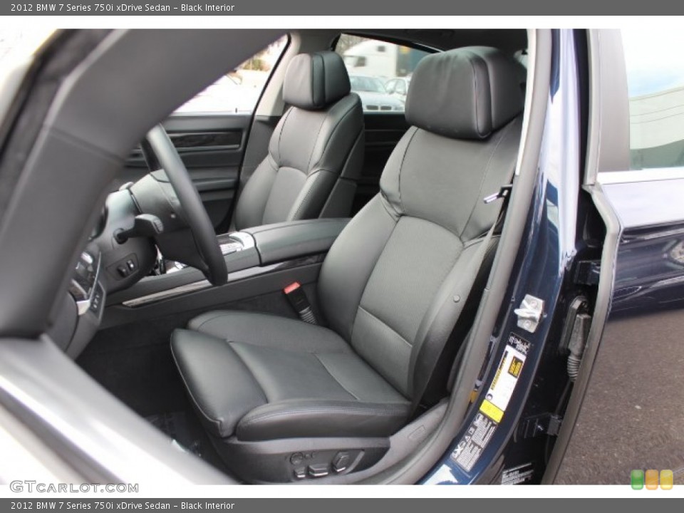 Black Interior Front Seat for the 2012 BMW 7 Series 750i xDrive Sedan #77613249