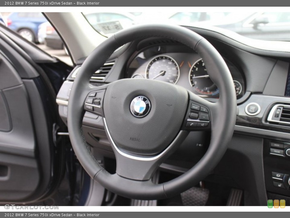 Black Interior Steering Wheel for the 2012 BMW 7 Series 750i xDrive Sedan #77613322