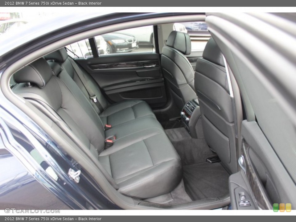 Black Interior Rear Seat for the 2012 BMW 7 Series 750i xDrive Sedan #77613447
