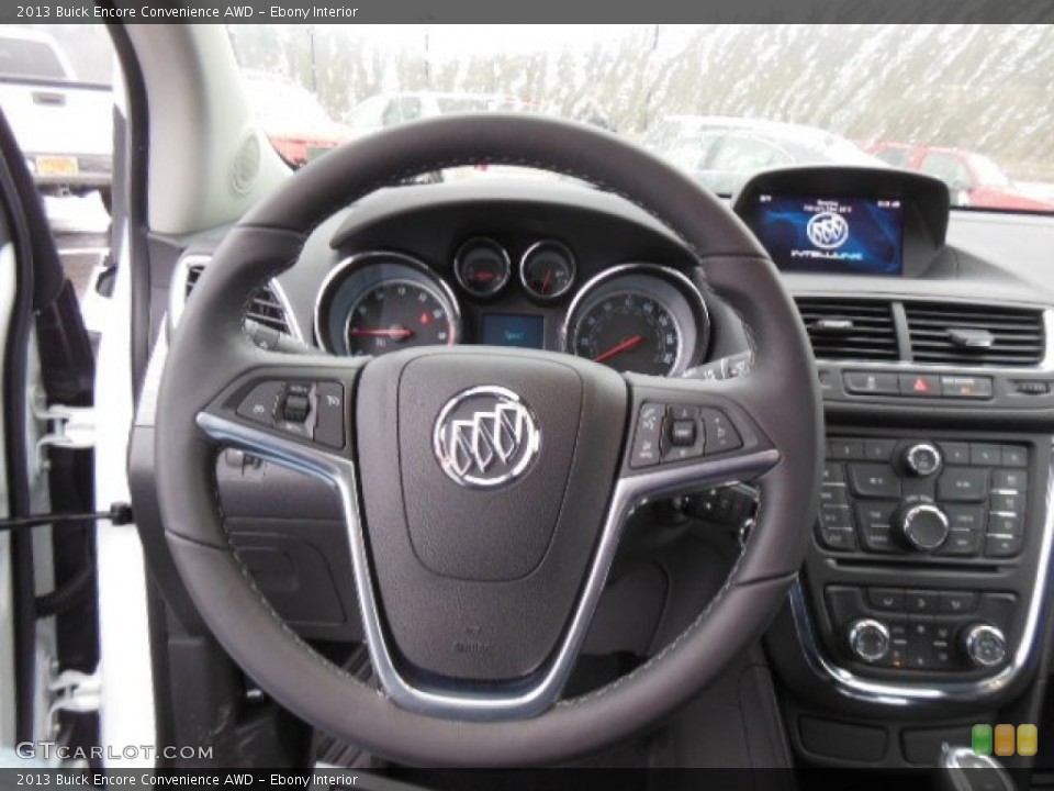 Ebony Interior Steering Wheel for the 2013 Buick Encore Convenience AWD #77614412