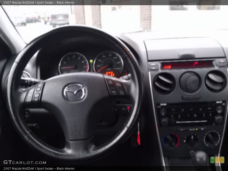 Black Interior Steering Wheel for the 2007 Mazda MAZDA6 i Sport Sedan #77614922