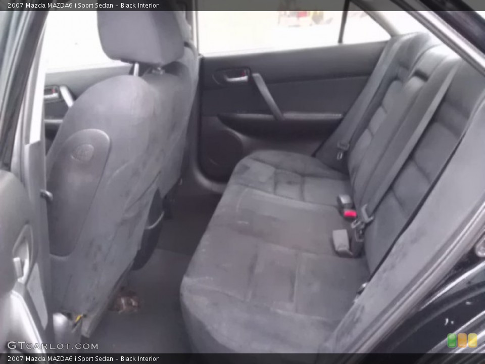 Black Interior Rear Seat for the 2007 Mazda MAZDA6 i Sport Sedan #77614937