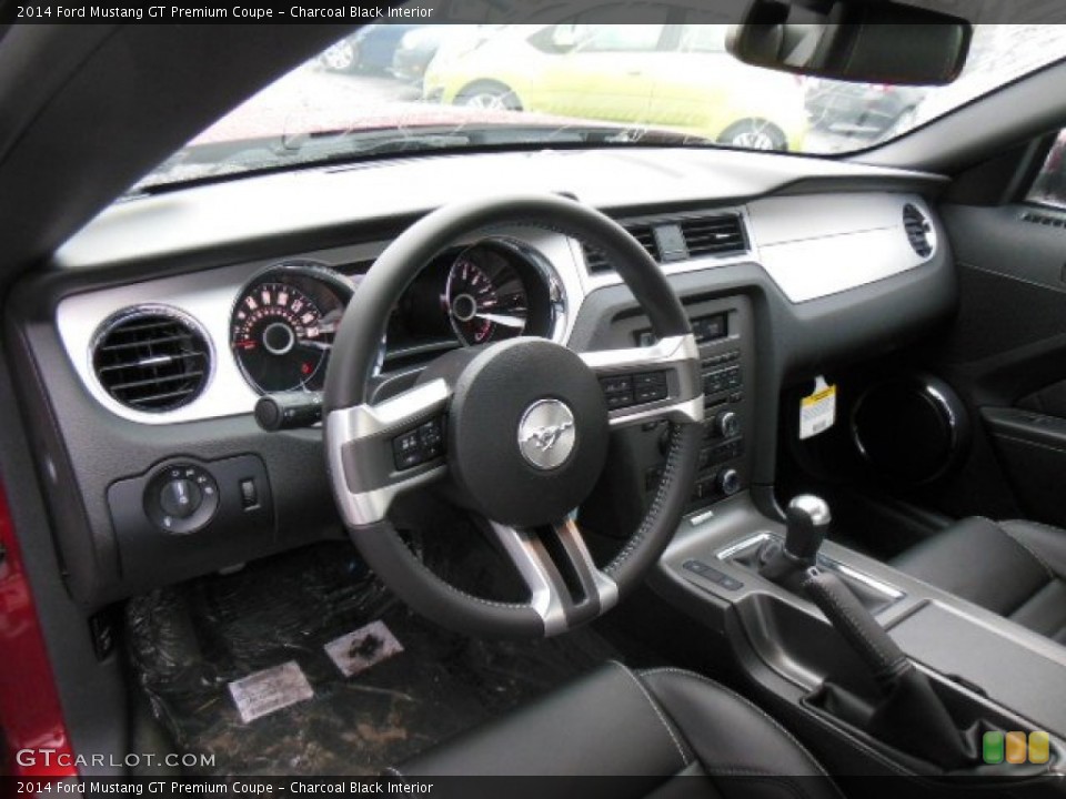 Charcoal Black Interior Prime Interior for the 2014 Ford Mustang GT Premium Coupe #77616133
