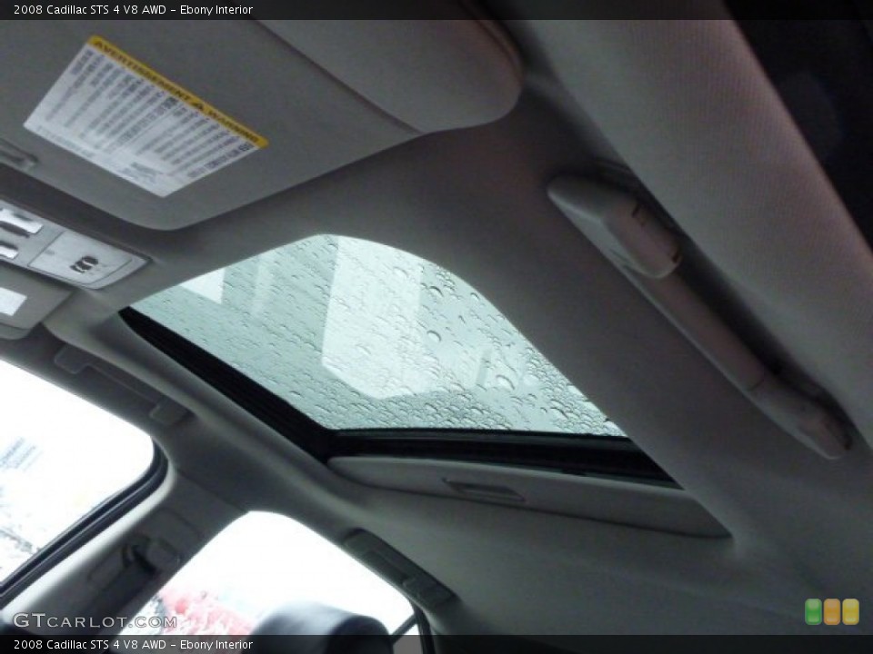 Ebony Interior Sunroof for the 2008 Cadillac STS 4 V8 AWD #77617121