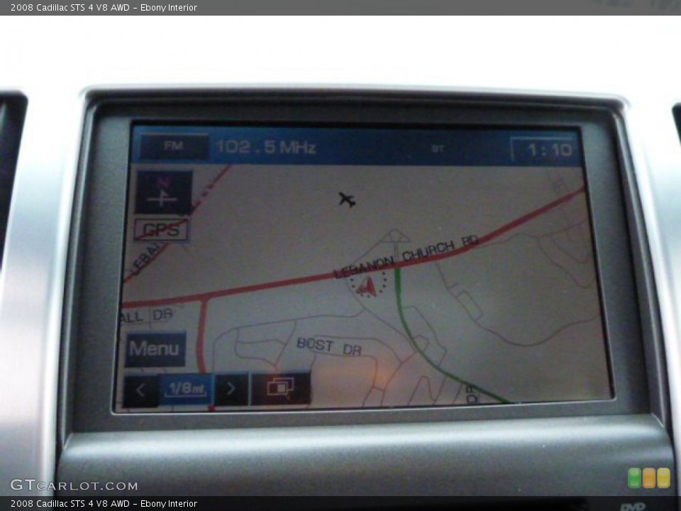 Ebony Interior Navigation for the 2008 Cadillac STS 4 V8 AWD #77617158