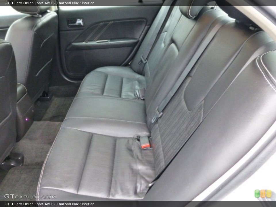 Charcoal Black Interior Rear Seat for the 2011 Ford Fusion Sport AWD #77617196
