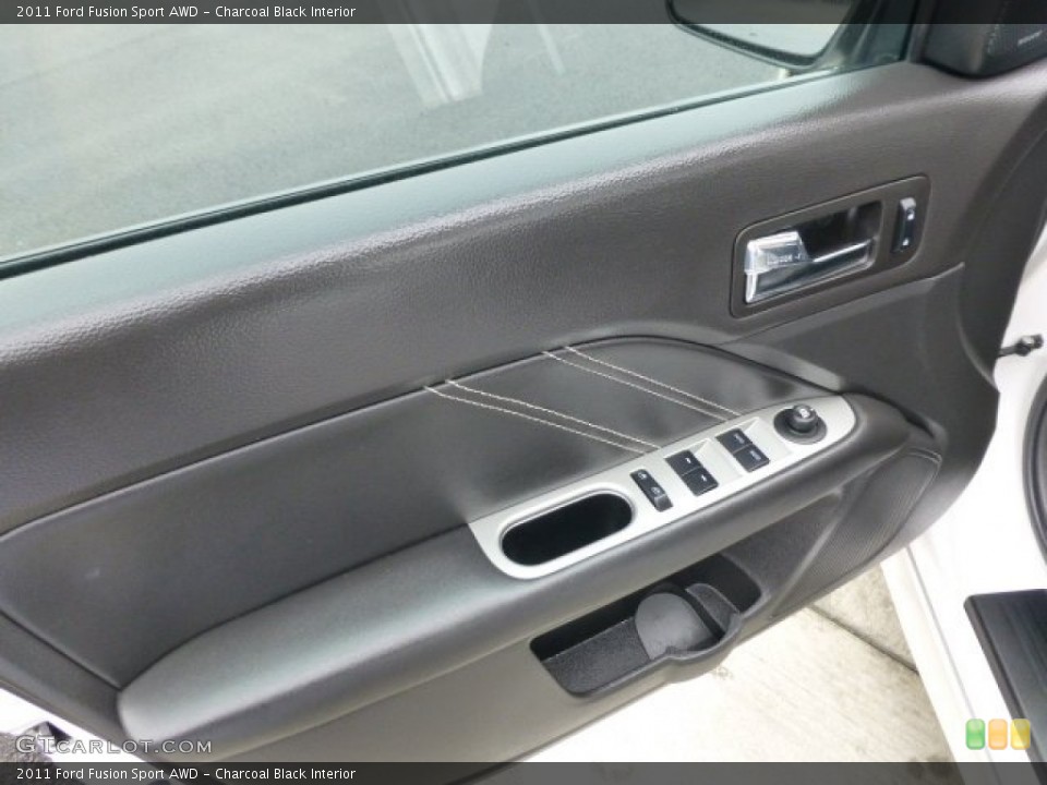 Charcoal Black Interior Door Panel for the 2011 Ford Fusion Sport AWD #77617244