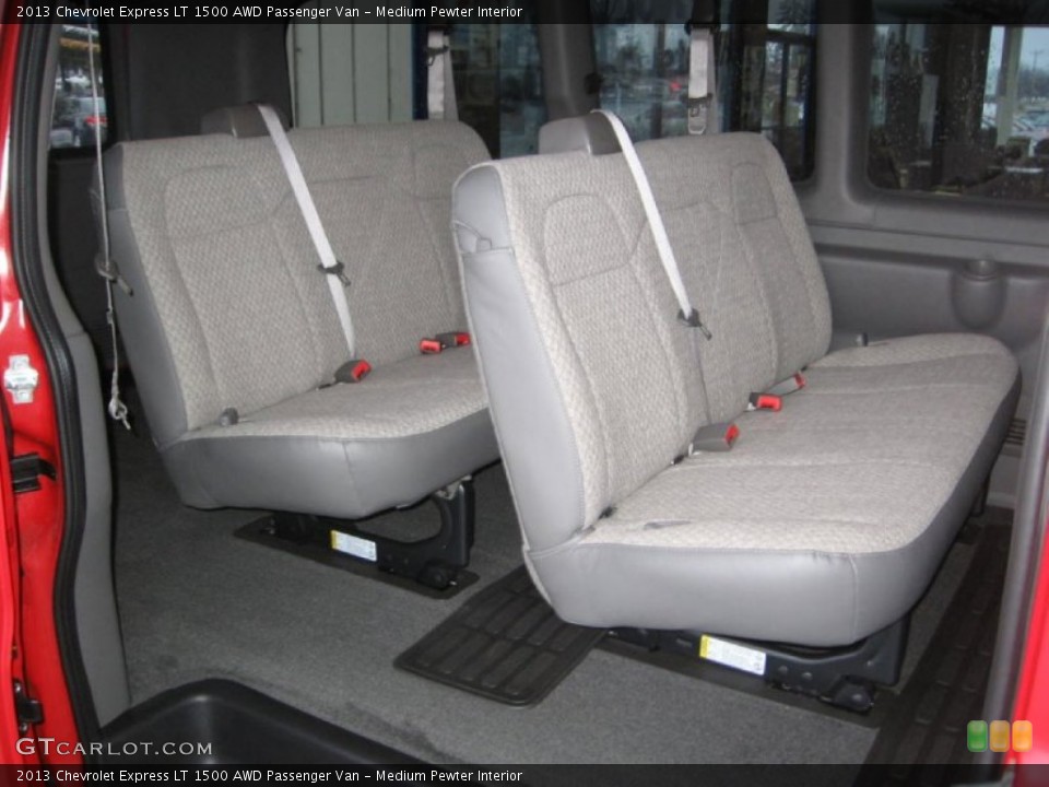 Medium Pewter Interior Rear Seat for the 2013 Chevrolet Express LT 1500 AWD Passenger Van #77617555