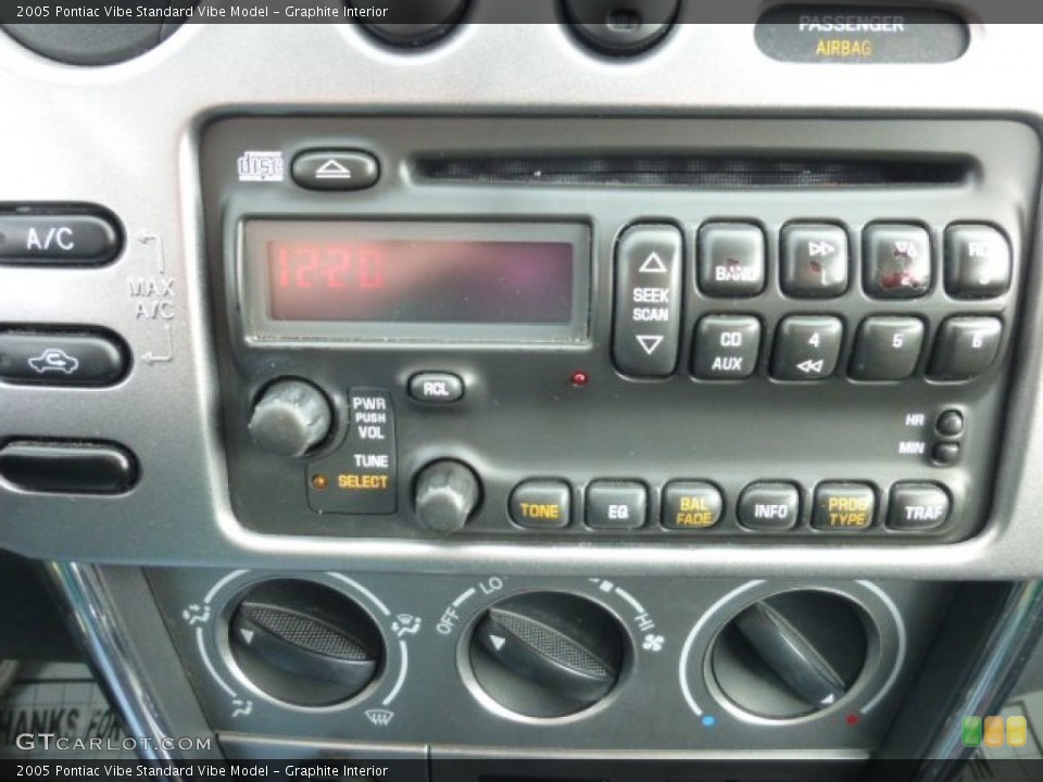 Graphite Interior Audio System for the 2005 Pontiac Vibe  #77621048