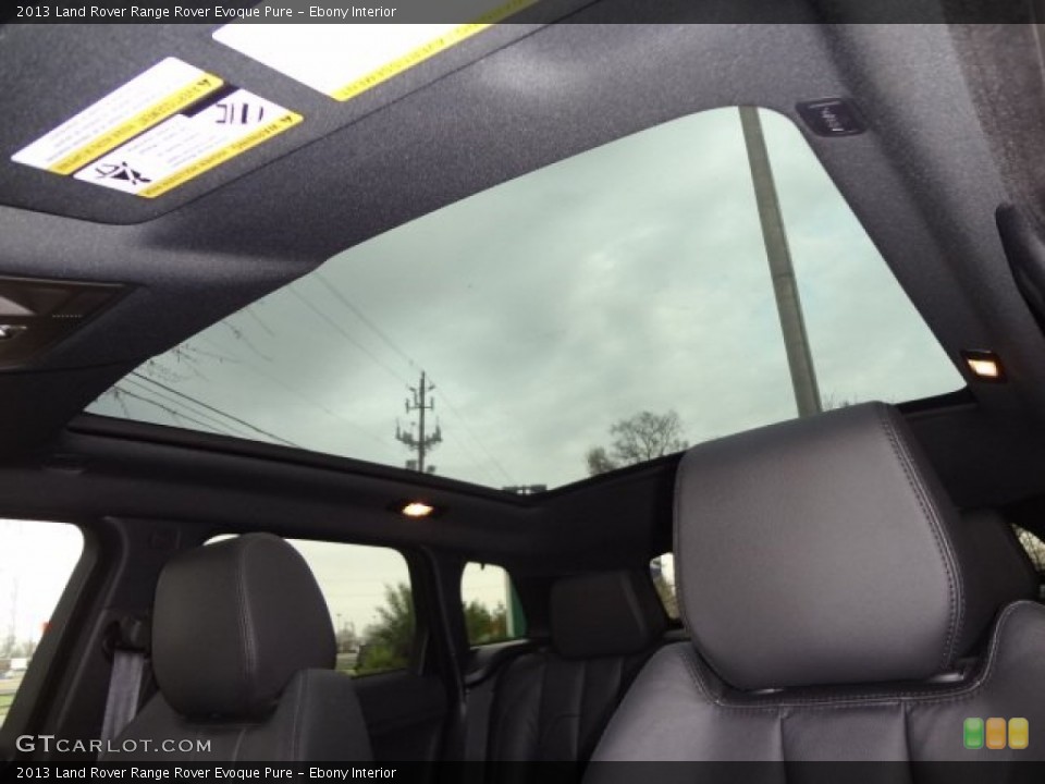 Ebony Interior Sunroof for the 2013 Land Rover Range Rover Evoque Pure #77621678