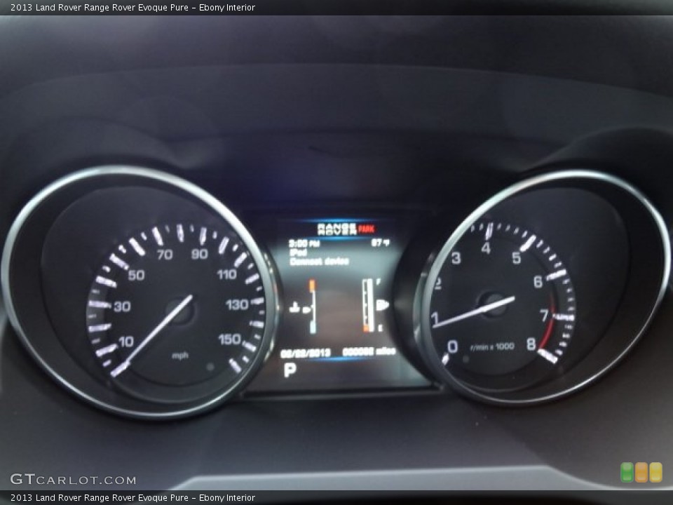 Ebony Interior Gauges for the 2013 Land Rover Range Rover Evoque Pure #77621698
