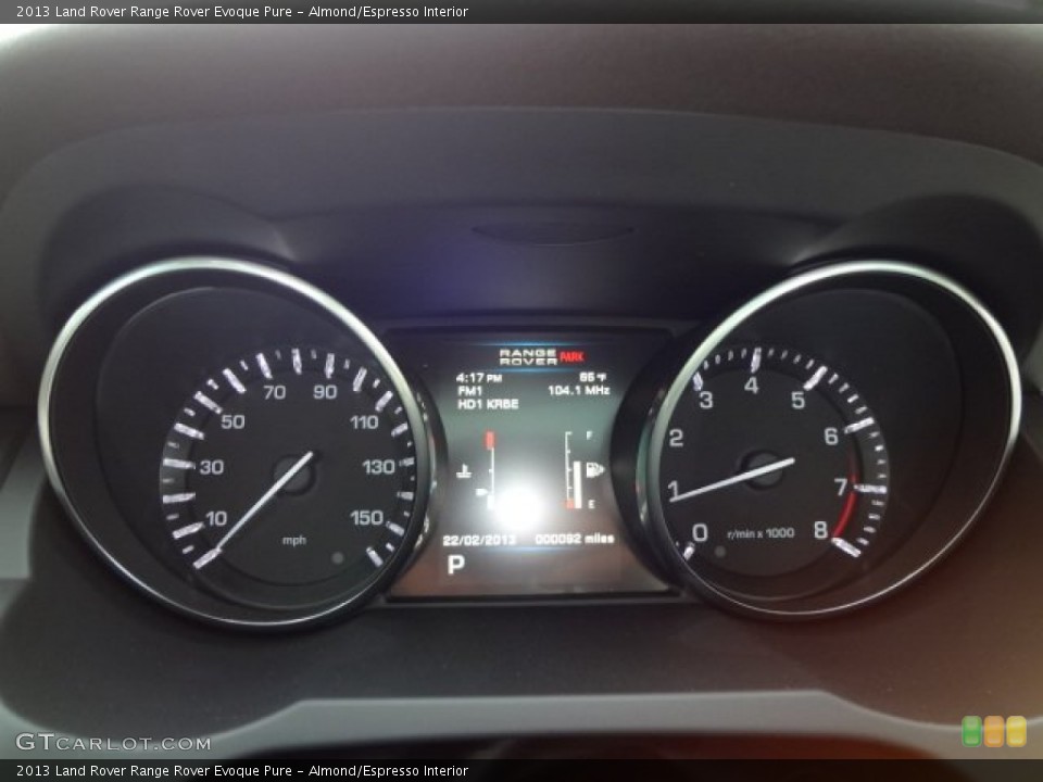 Almond/Espresso Interior Gauges for the 2013 Land Rover Range Rover Evoque Pure #77622771