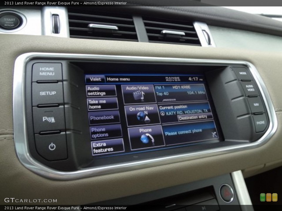 Almond/Espresso Interior Controls for the 2013 Land Rover Range Rover Evoque Pure #77622794