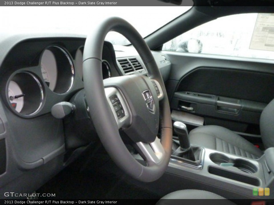 Dark Slate Gray Interior Steering Wheel for the 2013 Dodge Challenger R/T Plus Blacktop #77623376