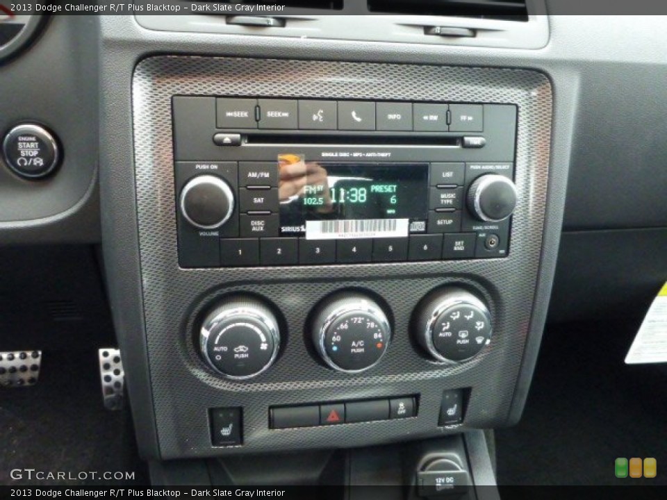 Dark Slate Gray Interior Controls for the 2013 Dodge Challenger R/T Plus Blacktop #77623480