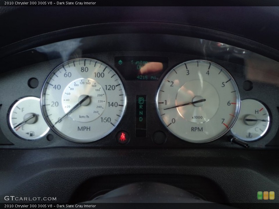 Dark Slate Gray Interior Gauges for the 2010 Chrysler 300 300S V8 #77625851