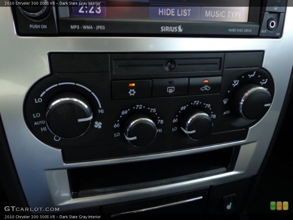Dark Slate Gray Interior Controls for the 2010 Chrysler 300 300S V8 #77625881