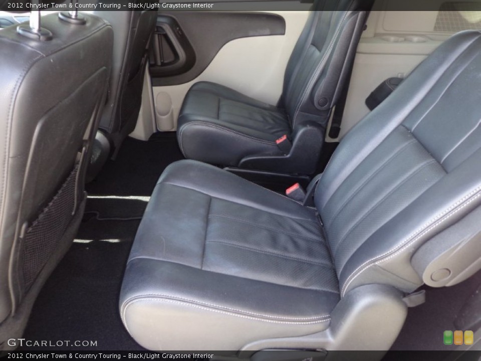 Black/Light Graystone Interior Rear Seat for the 2012 Chrysler Town & Country Touring #77625974