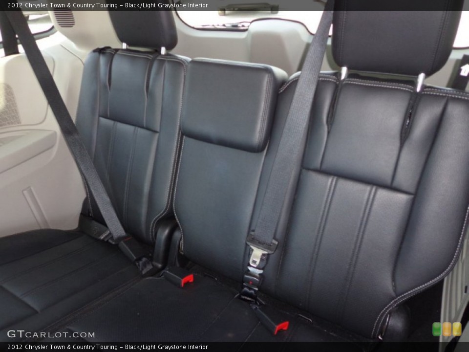 Black/Light Graystone Interior Rear Seat for the 2012 Chrysler Town & Country Touring #77625989