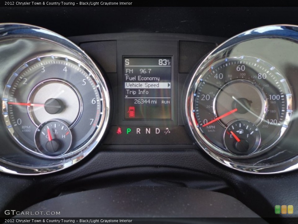 Black/Light Graystone Interior Gauges for the 2012 Chrysler Town & Country Touring #77626182