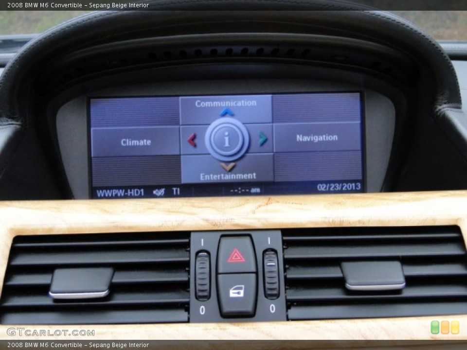 Sepang Beige Interior Controls for the 2008 BMW M6 Convertible #77627271