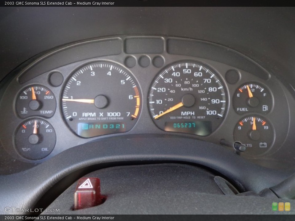 Medium Gray Interior Gauges for the 2003 GMC Sonoma SLS Extended Cab #77628422
