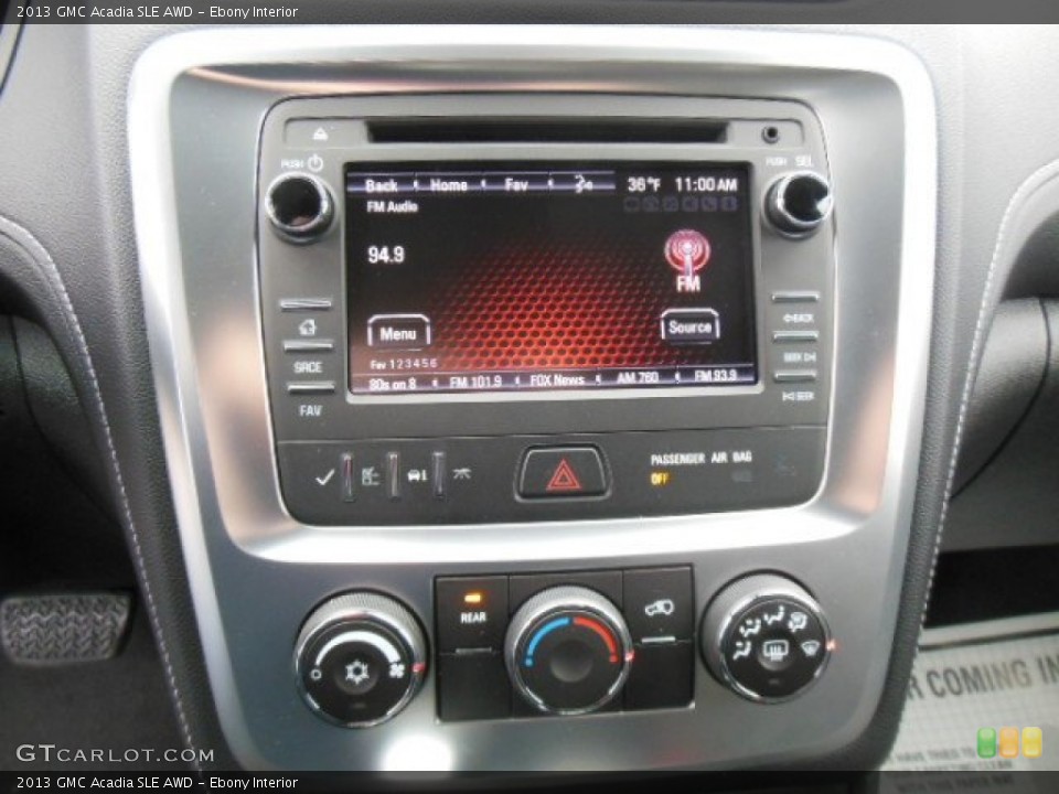 Ebony Interior Controls for the 2013 GMC Acadia SLE AWD #77629697